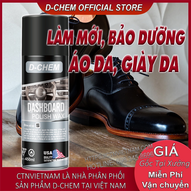 Xi Đánh Bóng Áo Da, Giày Da, Túi Da Tại Nhà Dashboard Polish Giúp Vệ Sinh, Dưỡng Ẩm, Chống Mốc Dễ Dàng Tiện Lợi