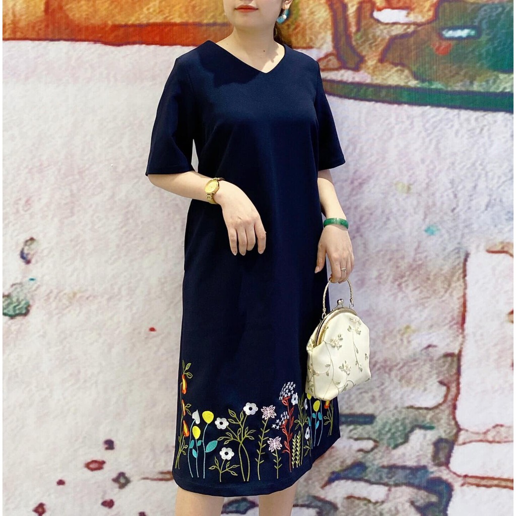 Đầm Trung Niên BIGSIZE - Thêu Chân Bông [MIU001] | BigBuy360 - bigbuy360.vn