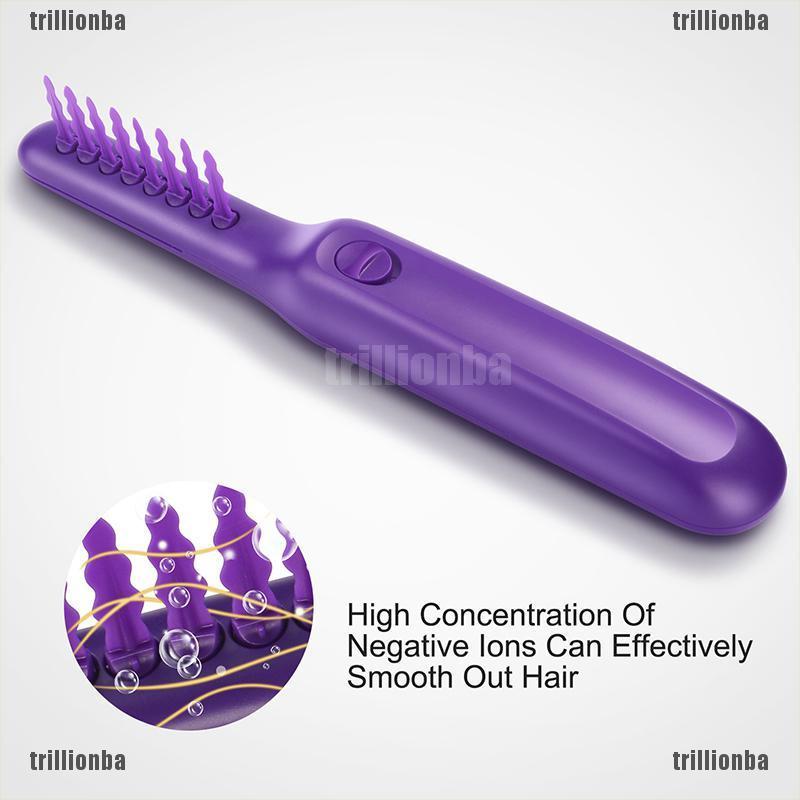 （trillionba）Electric comb Women Hair Wet or Dry Tame The Mane Electric Detangling Brush