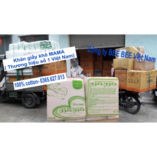 Combo 10 Gói Khăn Giấy Khô Đa Năng MAMA 300 Tờ♥️ 100% cotton dai mịn
