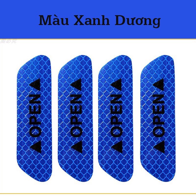 Bộ 4 Decal Dán Phản Quang Ô Tô Cảnh Báo Mở Cửa Ô Tô Tiện Lợi - Có Băng Dính 3M Đi Kèm Theo Bộ