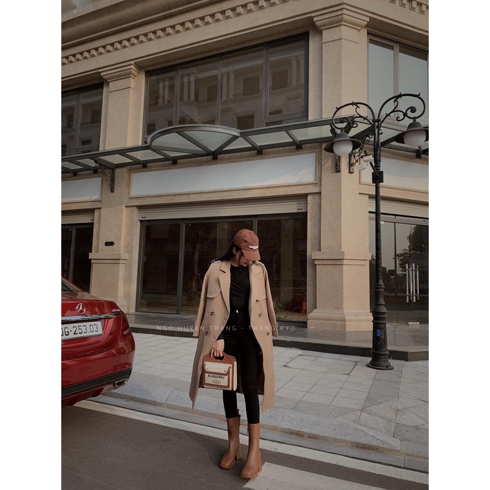 Áo măng to ( Manto ) dáng dài cổ 2 ve kèm đai chất kaki dày dặn hàng QC cao cấp loại 1 - Ảnh chính chủ Ngô Huyền Trang | BigBuy360 - bigbuy360.vn