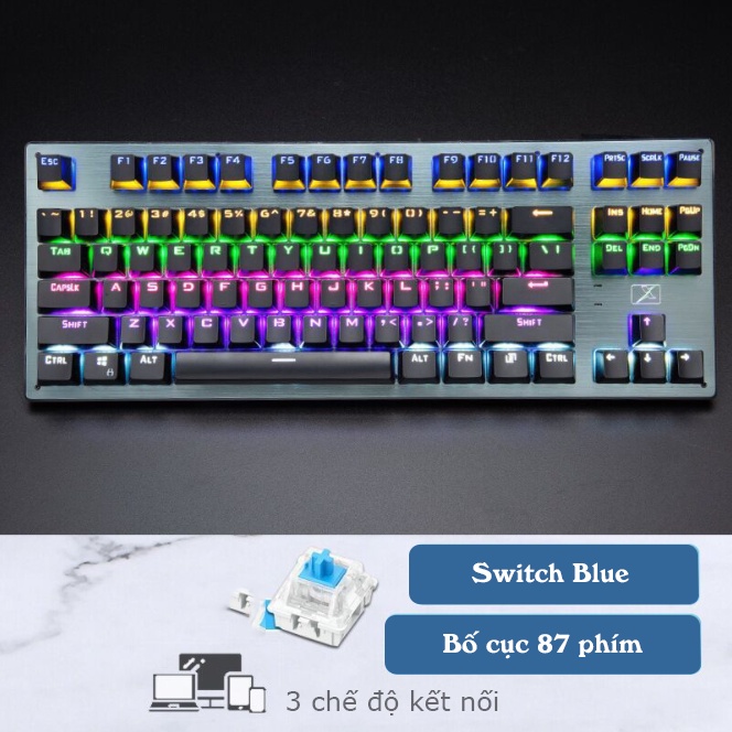 Bàn phím CƠ, Bàn phím máy tính Bluetooth Không Dây K950 LED Siêu đẹp, phím cơ switch đa dạng [CO BẢO HÀNH]