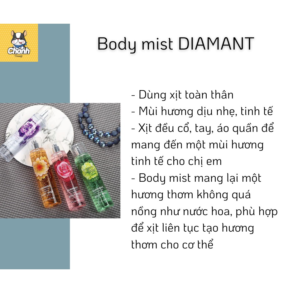 Một Chai Body Mist DIAMANT 236Ml Giao Ngẫu Nhiên | BigBuy360 - bigbuy360.vn