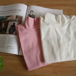 ÁO CỔ LỌ NGẮN LEN GÂN TĂM