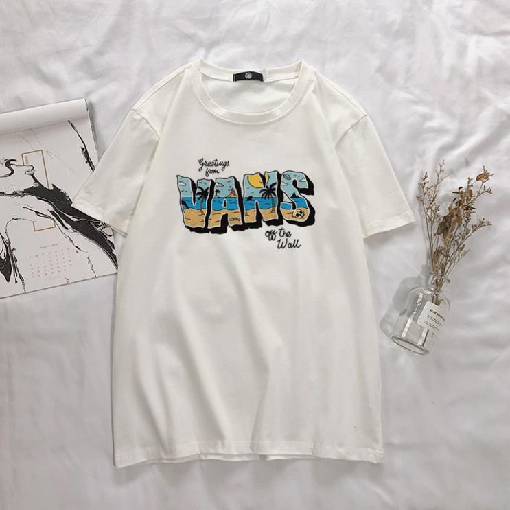 FREESHIP Áo thun tay lỡ nam nữ Vans Summer Unisex oversize form rộng áo phông rộng mùa hè basic tee phối quần jean 💘