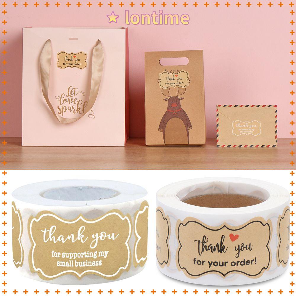 Cuộn 250 Nhãn Dán In Chữ Thank You Dùng Trang Trí Quà Tặng