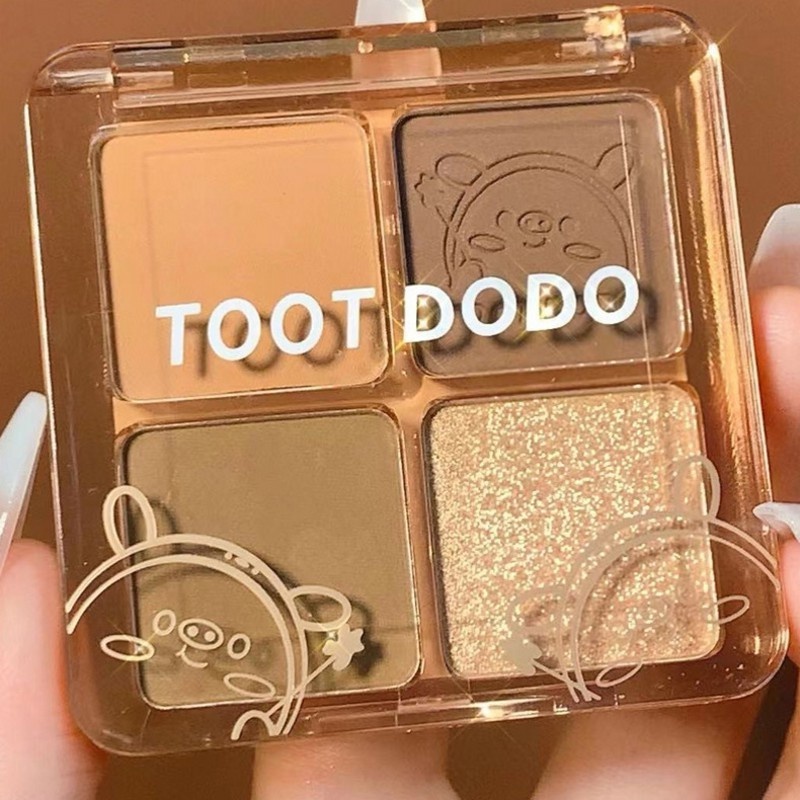 Bảng Phấn Mắt 4 Màu Sắc Hiệu Ứng Lì / Ánh Ngọc Trai Chống Nước Chống Mồ Hôi Bền Màu Dài Lâu