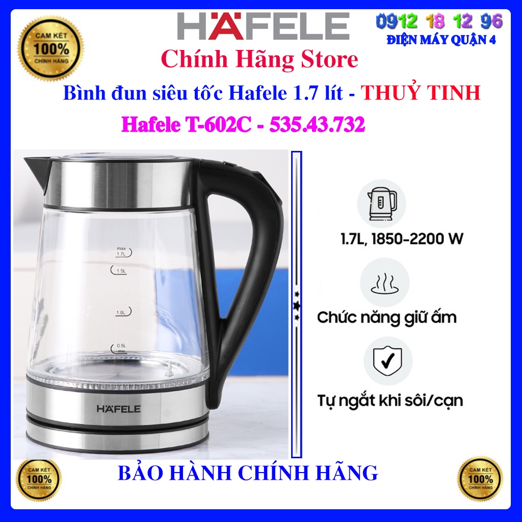 Ấm Đun Siêu Tốc HAFELE T-602C - 535.43.732 - 1,7L