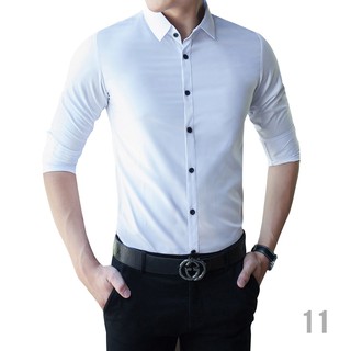 Sơ mi lụa trơn