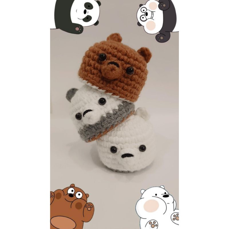 GẤU WE BARE BEAR LẬT MẶT- MÓC KHOÁ GẤU LẬT MẶT ⚡⚡⚡