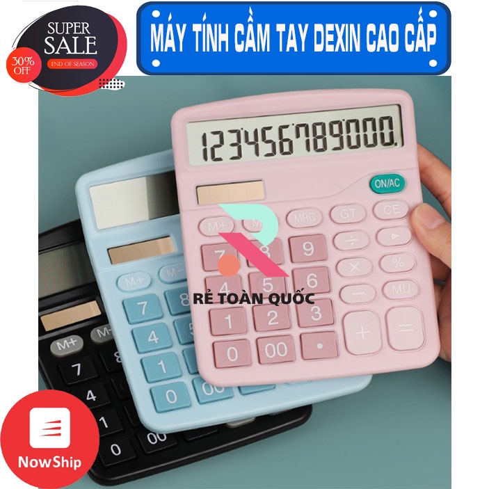 Máy tính Cầm Tay Dexin cao cấp, máy tính để bàn dùng pin