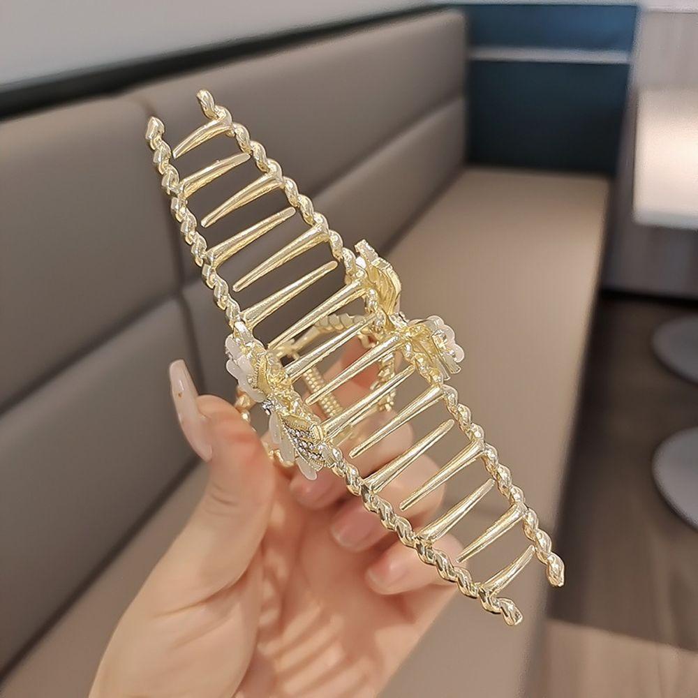 Kẹp Tóc Móng Vuốt Đính Đá Zircon Hình Ngôi Sao Lấp Lánh Kiểu Vintage Hàn Quốc Cho Nữ Giá Đỡ