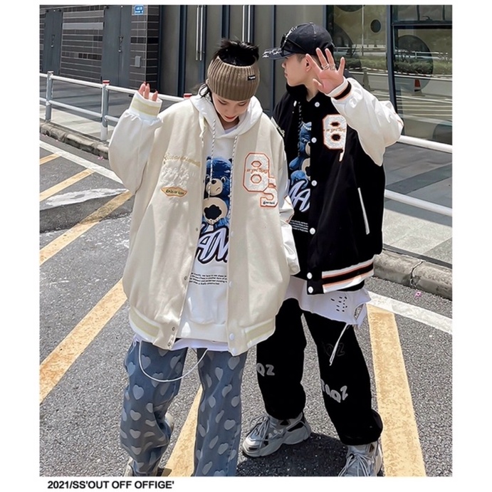 Áo khoác bóng chày bomber dù 2 lớp in hình unisex ulzzang nam nữ