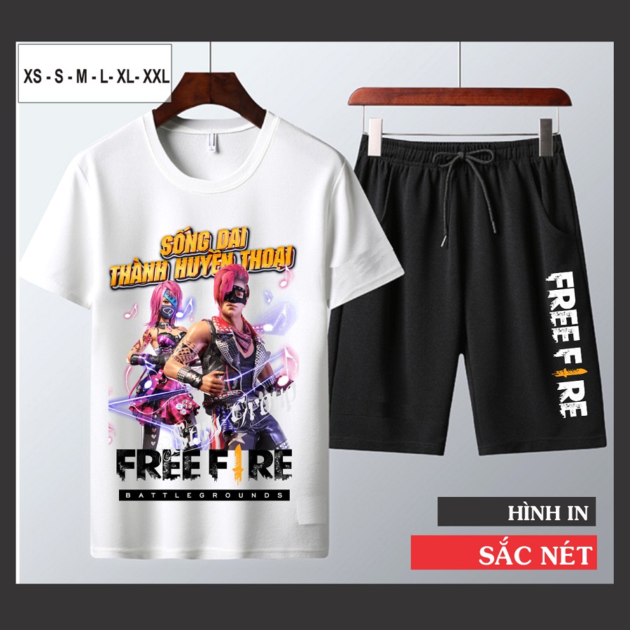 Bộ Quần Áo Thun Nam Ngắn Tay In Free Fire chất cực đẹp, giá rẻ siêu hot – Rocker Nam Nữ