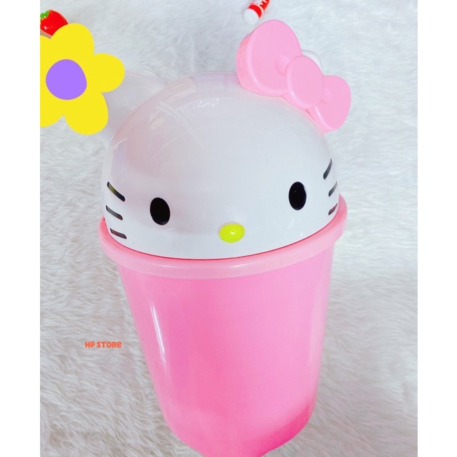 🌸🎀Thùng Rác Hello Kitty Lớn 40 x 20 cm Để Văn Phòng