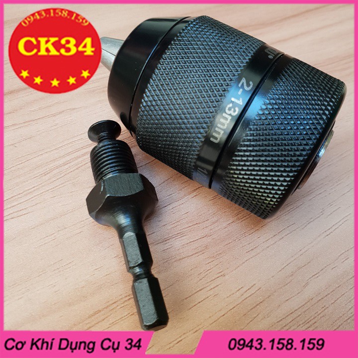 Bộ chuyển măng ranh 2_13mm hợp kim autolock cho máy khoan 6.35mm