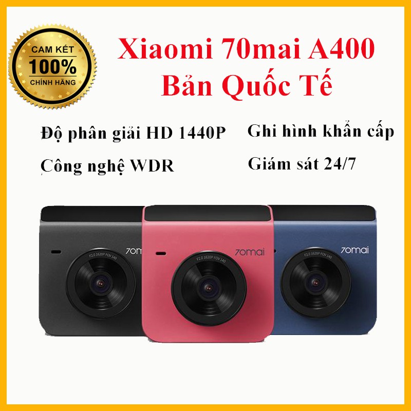 Camera Hành Trình Xiaomi 70mai A400 - Phiên Bản Quốc Tế - Kiểu Dáng Hiện Đại