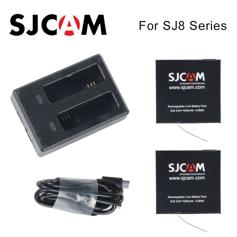 dock sạc đôi cho camera hành trình sjcam sj8 Pro, sj8 plus, sj8 air,
