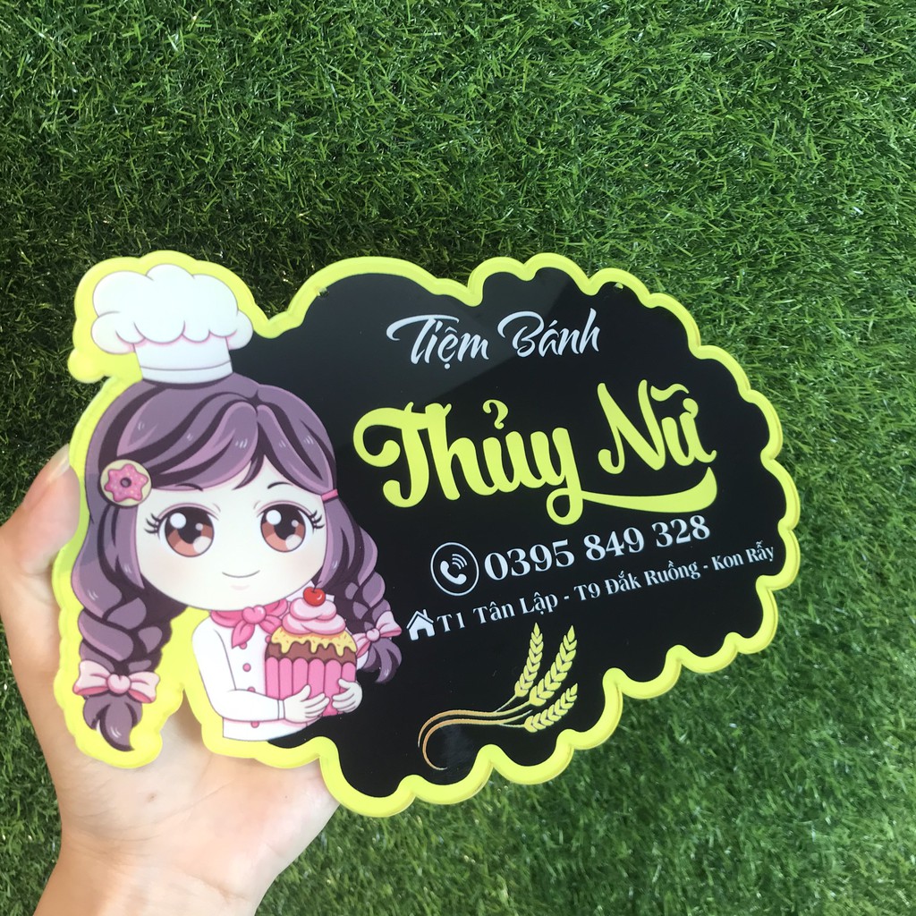 Bảng hiệu mica decor shop - Thiết kế và in thông tin shop theo yêu cầu