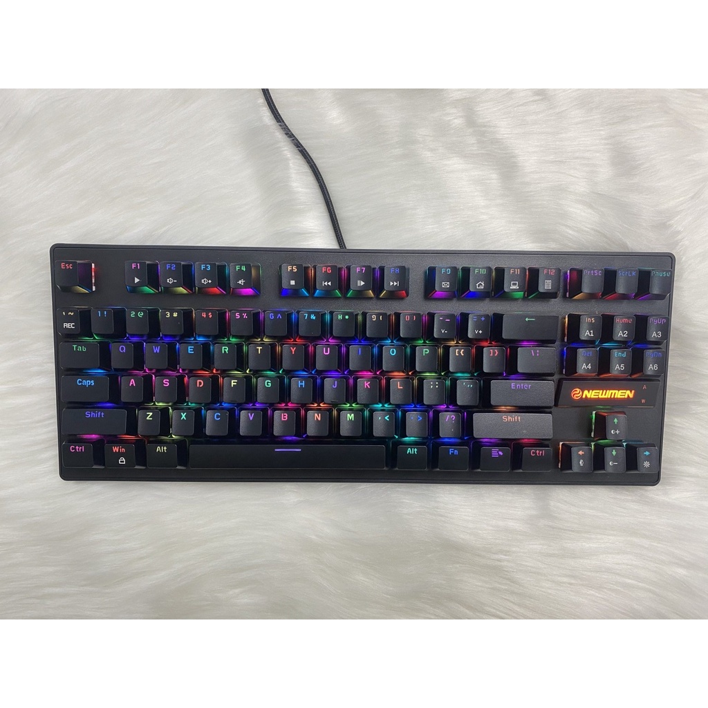 Bàn phím cơ Newmen GE87R LED RGB - Switch Outemu ( Blue - Brown - Red) -Hàng chính hãng bảo hành 24 tháng