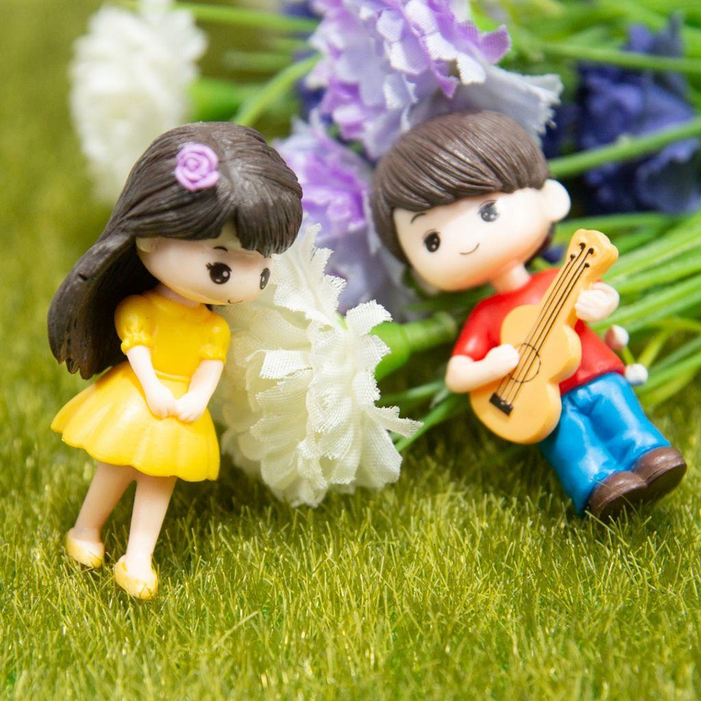 Mô Hình Cặp Đôi Mini Dễ Thương Dùng Trang Trí Tiểu Cảnh DIY