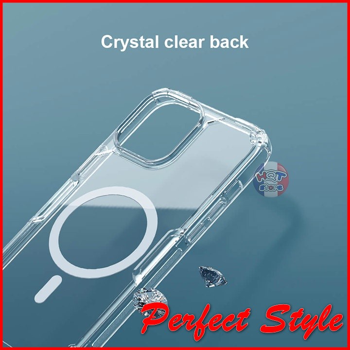 Ốp lưng Magsafe Case for IP 13 12 11 Pro Max xs max Chống Sốc từ tính Trường hợp trong suốt