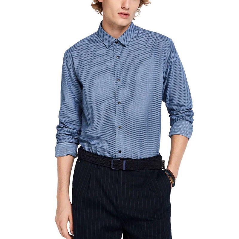 ÁO SƠ MI SCOTCH & SODA CHIC SHIRT WITH MINI JACQUARD PATTERN - SIZE L-XL