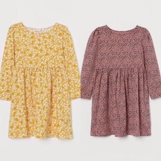 Váy cotton hm dài tay 3 hình bg 2 - 10y