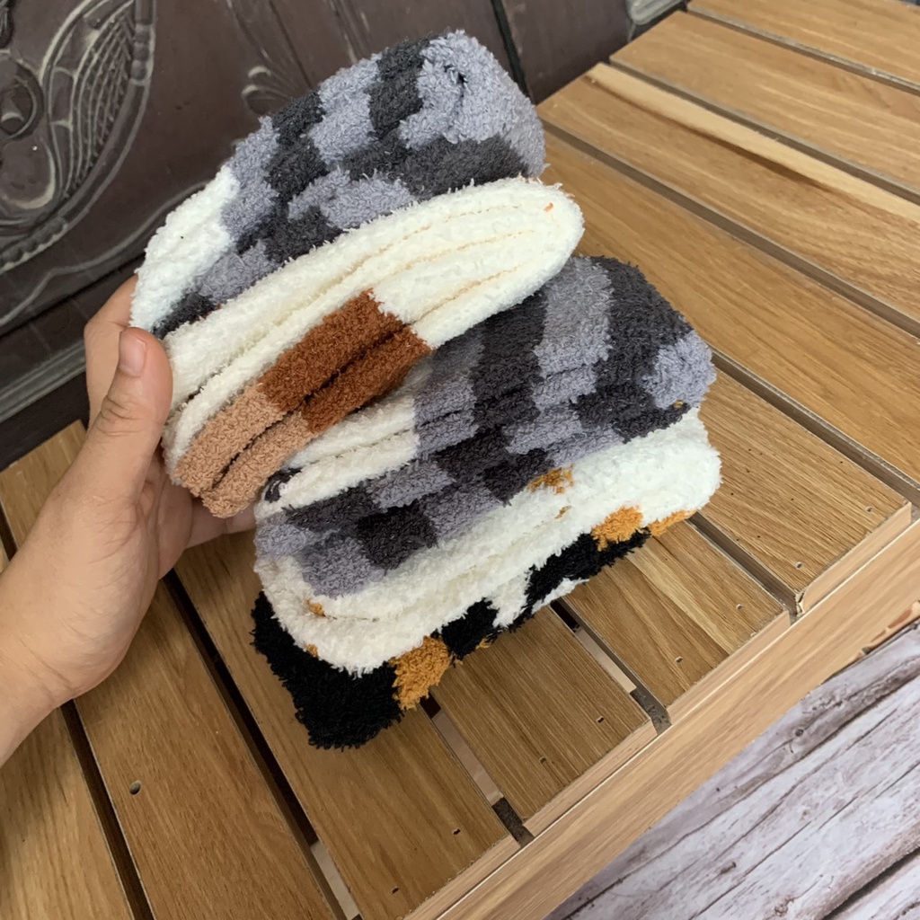 Sỉ combo 3 đôi tất lót lông siêu ấm