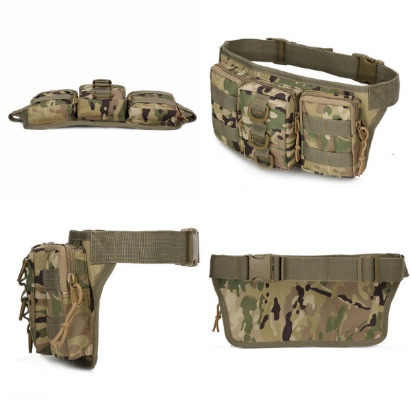 Túi Đeo 3 Ngăn Ngang Bụng Đeo Bụng Phong Cách Cá Tính, Túi Đeo Hông Đeo Chéo