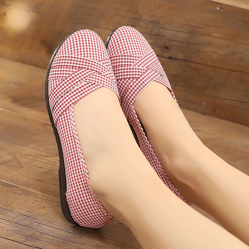 Giày Lười Vải Canvas Thoáng Khí Thời Trang Cho Nữ