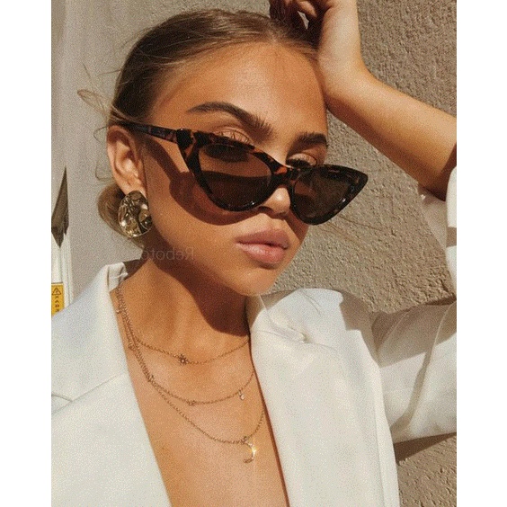 Kính Mát Gọng Mắt Mèo Phong Cách Hàn Quốc Thời Trang Cho Nữ