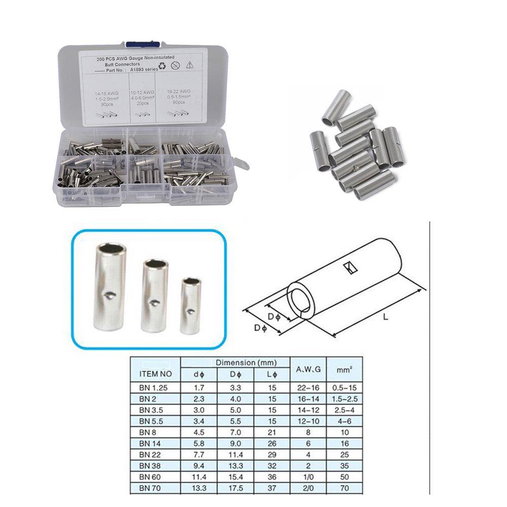 MYRONGVN Set 200 Đầu Nối Dây Điện Cách Điện Chất Lượng Cao