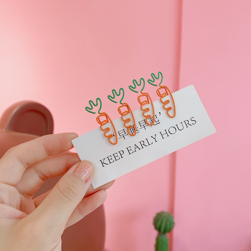 Kẹp giấy hoạt hình kim loại dễ thương hình hoa quả, cây kem nhiều mẫu