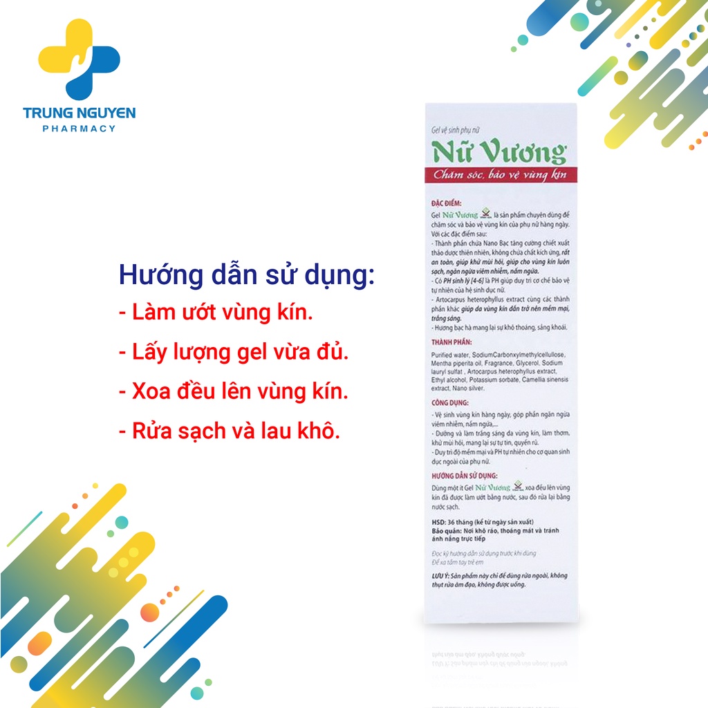 Gel vệ sinh phụ nữ Nữ Vương - Ngăn ngừa viêm nhiễm, nấm ngứa