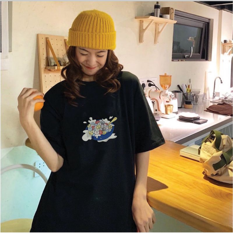 Áo thun ❤Có size tay lỡ unisex form rộng Eat