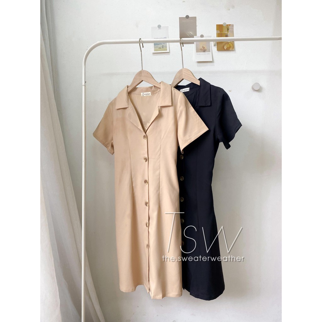 Váy cổ vest voan lưng chun (Ảnh thật) | BigBuy360 - bigbuy360.vn