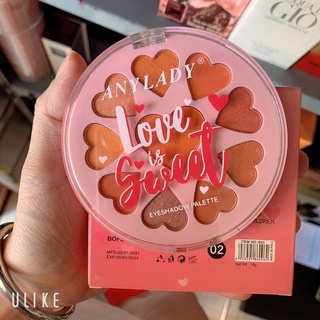 Phấn Mắt/Má/Nền Nhũ 10 Ô Trái Tim ANYLADY