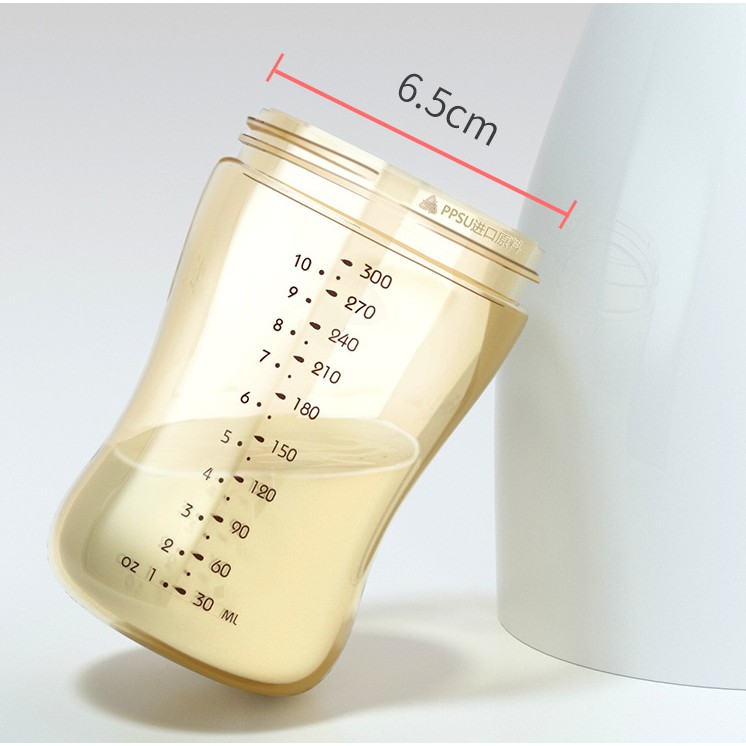Bình sữa KAMIDI nhựa PPSU cao cấp chính hãng kết hợp núm silicon mô phỏng đầu ti mẹ dung tích 210ml và 300ml