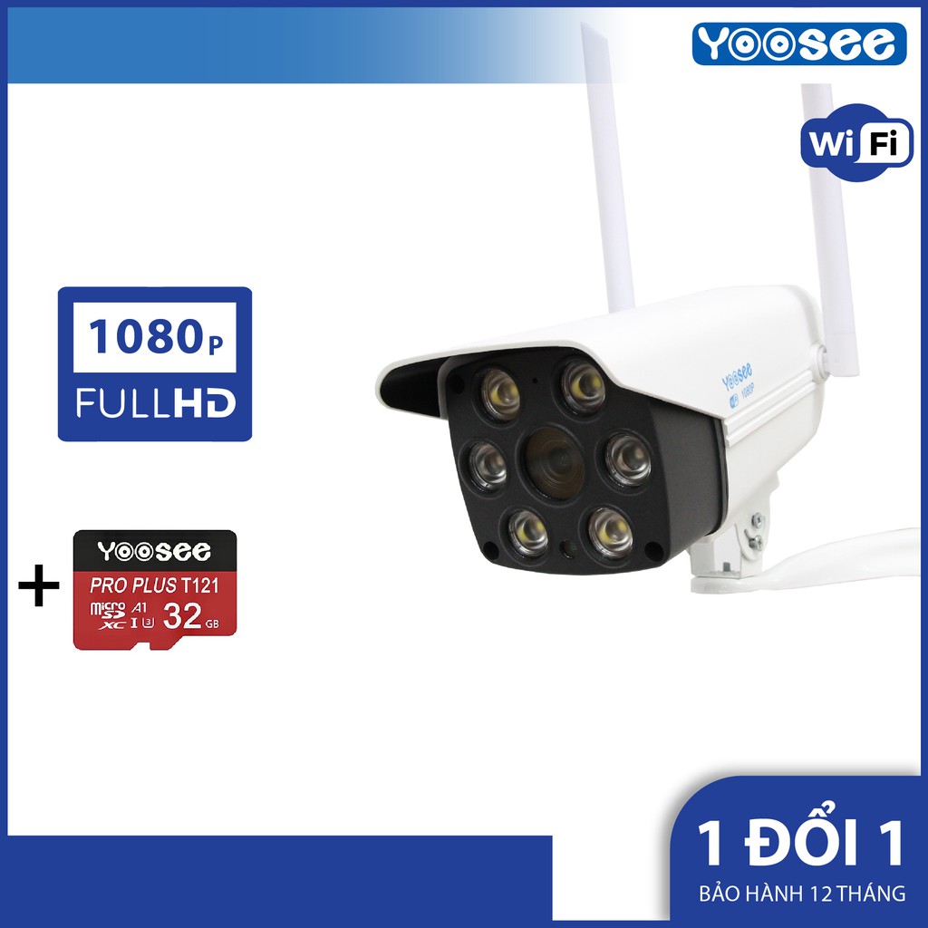 Camera wifi Yoosee chống nước  Full HD1080-2.0Mpx ZQ25M cảnh báo chuyển động, xem đêm có màu BH12T (YOOSEE ZQ25M) | WebRaoVat - webraovat.net.vn