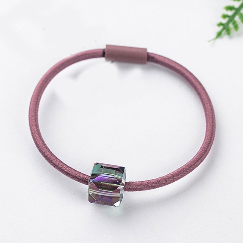 Dây buộc tóc co giãn đính đá lấp lánh