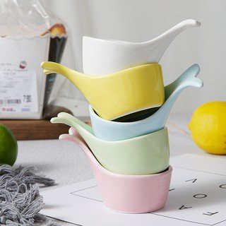 Bát sứ ăn dặm hình cá heo (nhiều màu)