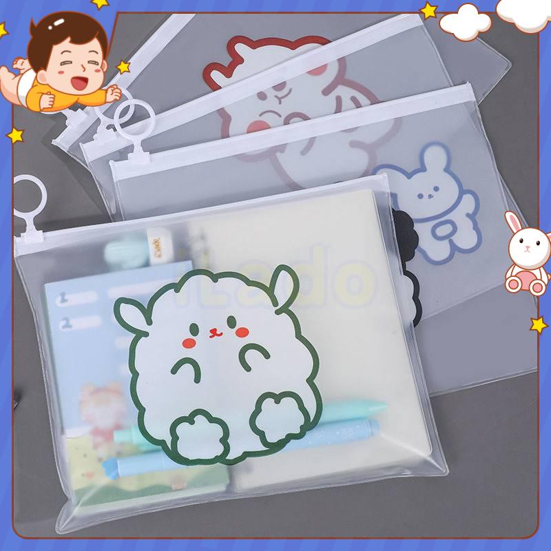 ⭐ iLado ⭐ Túi đựng tài liệu túi đựng bút Bìa đựng tài liệu trong suốt túi zip nhỏ Hoạt Hình túi đựng tài liệu a4 file Hộp đựng storage dễ thương cute đồ dùng học tập học sinh Chống ẩm và chống bụi