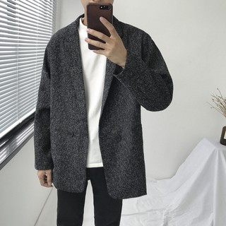(ORDER) Áo blazer trơn form rộng kiểu dáng retro