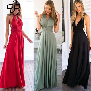 Đầm maxi hở lưng mặc nhiều kiểu