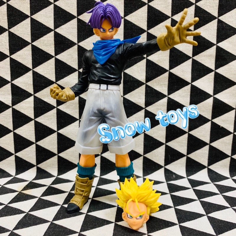 Mô hình Dragon Ball - mô hình nhân vật trunk 2 đầu, có thể đổi đầu cho nhau - Cao 19cm