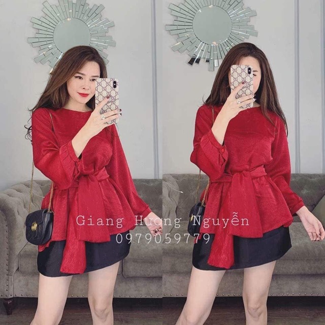 Áo lụa nơ thắt eo mã mới hót 2019