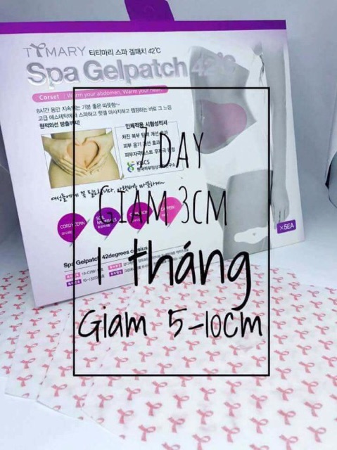 Miếng dán tan mỡ bụng Spa Gelpatch 42 độ C