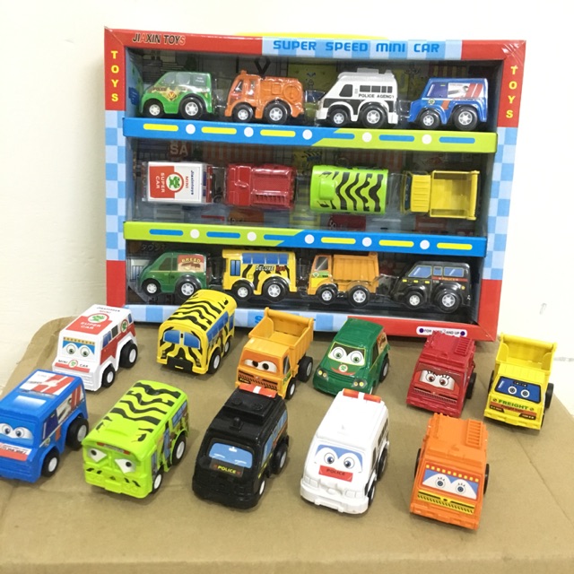 Set 12 ô tô cot mini cho bé